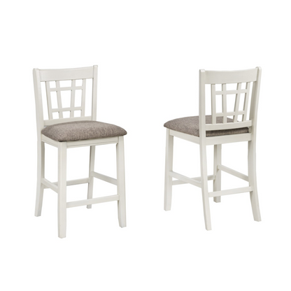 Counter Bar Stool Set of 2 in White TN 4560W