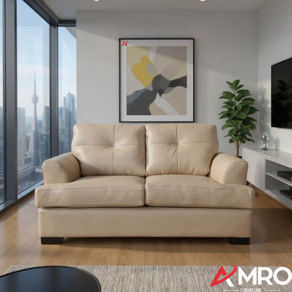 Zurick Series Leather Loveseat