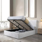 Jasper Lift-Up Storage Boucle Bed – White