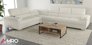 Monaco Cream Boucle Fabric Sectional