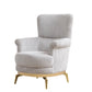 Zoe Upholstered Sofa Set In Grey/Beige