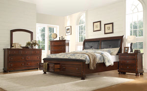 Austin Wooden Storage 6PC Bedroom Set Dark Walnut 852