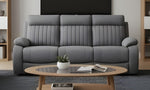 TREVOR MANUAL RECLINING SOFA - GREY Brassex
