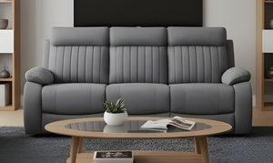 MANUAL RECLINING SOFA - GREY