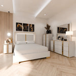 Nora Canadian Made Italian Style Lacquer 6 PC Bedroom Set Amro Furniture
