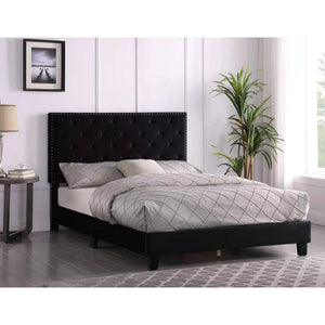 Ruby Velvet Upholstered Bed