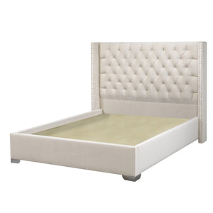 Messina Platform Bed in Beige | Amrofurniture.com