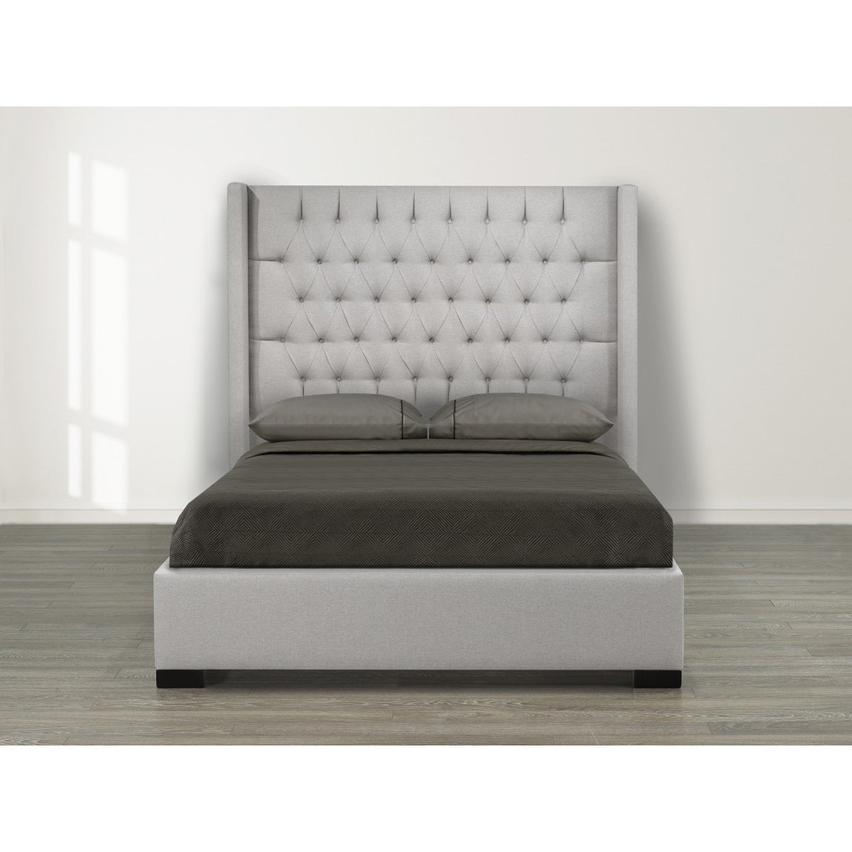 Messina Platform Bed in Grey | Amrofurniture.com