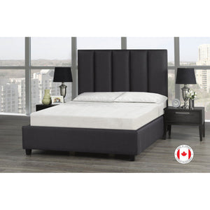 Sapphire Queen Platform Bed in Dark Grey | Amrofurniture.com