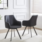 Eva - 5pc Dining Set - Round dining table with warm wood finish IFDC Furniture