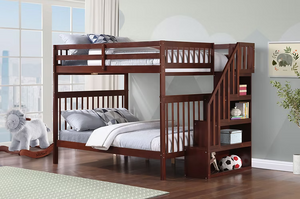 B-1855 (Double/Double) Espresso Finish Bunk Bed