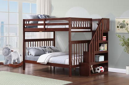 B-1855 (Double/Double) Espresso Finish Bunk Bed