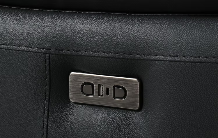 Elles Black Power Leather Reclining Sofa Collection IFDC Furniture