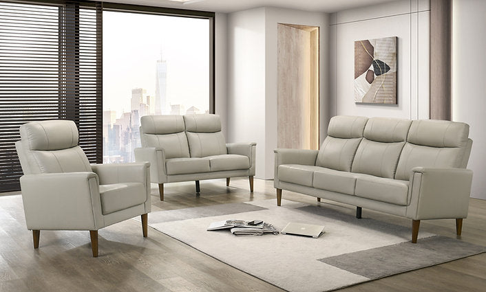 Curt 77" 3 PC Genuine Leather Sofa set IFDC Furniture
