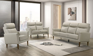Curt 77" 3 PC Genuine Leather Sofa set IFDC Furniture