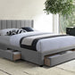 IF-5330 Grey and Beige Fabric Storages Bed