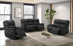 Elles Black Power Leather Reclining Sofa Collection IFDC Furniture