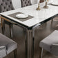 Vel 7PC Dining Set Ceramic MarbleTable IFDC Furniture