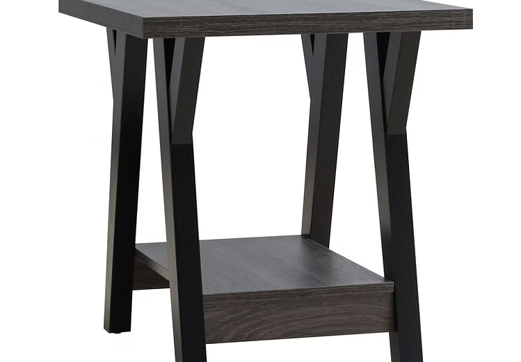 3 Pack Coffee Table Grey top and shelf with black legs IF-3505 IFDC