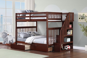 B-1855 (Double/Double) Espresso Finish Bunk Bed