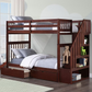 B-1845 (Single/Single) - Espresso Finish Bunk Bed