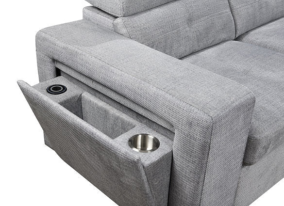 Cory Soft Grey Fabric Sofa Bed IF-9081 IFDC Furniture