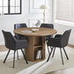 Eva - 5pc Dining Set - Round dining table with warm wood finish IFDC Furniture
