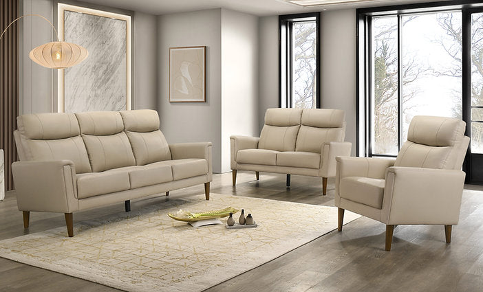 Curt 77" 3 PC Genuine Leather Sofa set IFDC Furniture