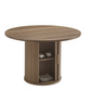 Eva - 5pc Dining Set - Round dining table with warm wood finish IFDC Furniture