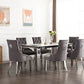 Vel 7PC Dining Set Ceramic MarbleTable IFDC Furniture