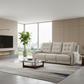 FRANCO POWER LEATHER LOOK RECLINING  SOFA - TAUPE Brassex