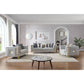 Contessa Velvet Sofa Set In Grey/White