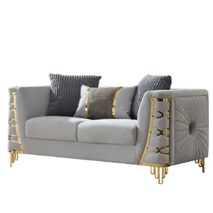 Contessa Upholstered Loveseat In Grey