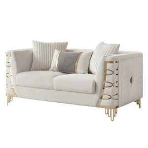Contessa Upholstered Loveseat White