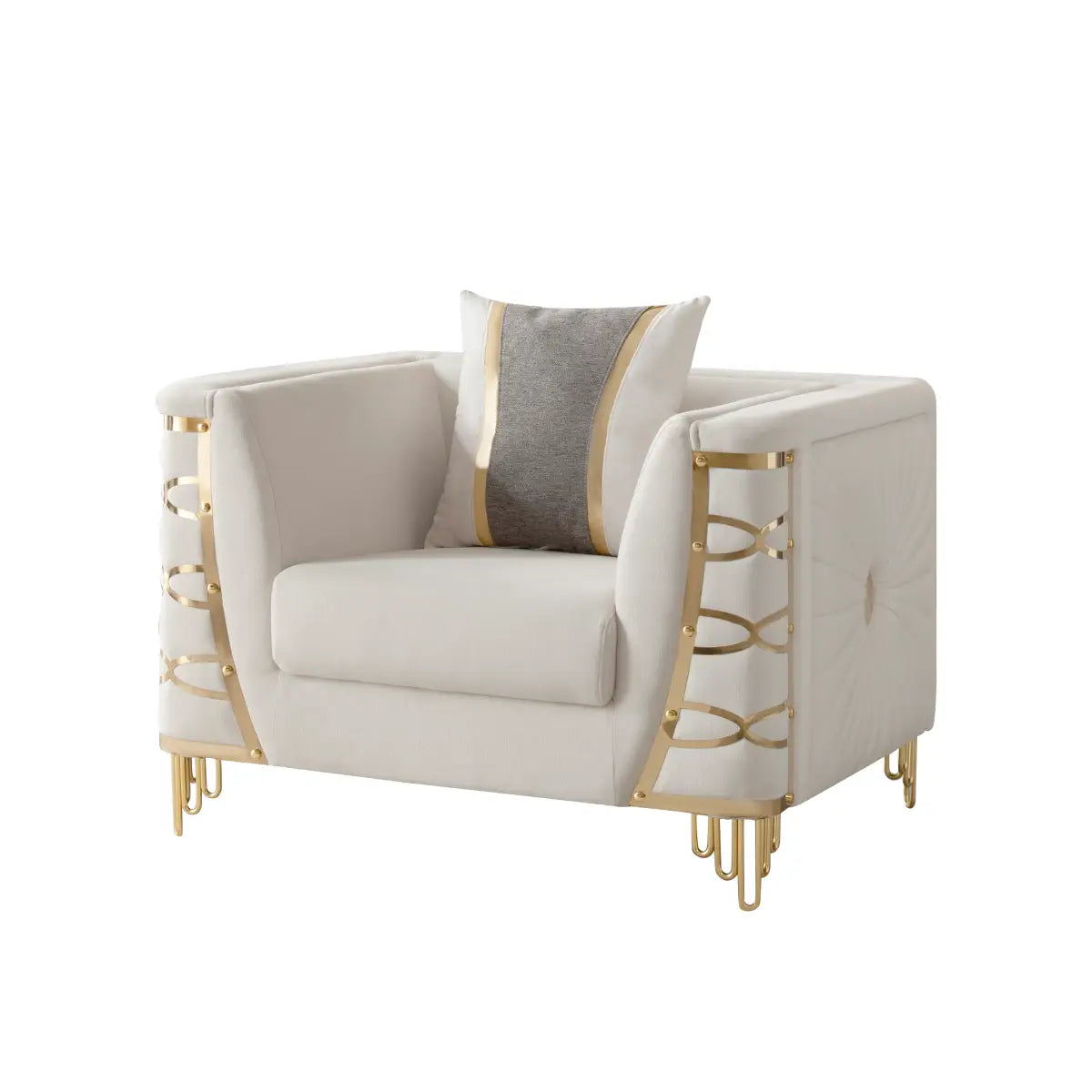 Contessa white and gold chair