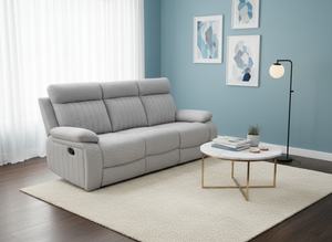 TREVOR MANUAL RECLINING SOFA - STONE