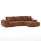 ZARA RHF SECTIONAL IN RUST