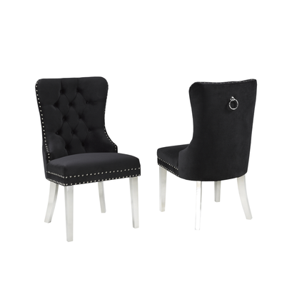 F459  Dining ChairSet OF 2 in Black