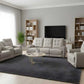 FRANCO POWER LEATHER LOOK RECLINING  SOFA - TAUPE Brassex
