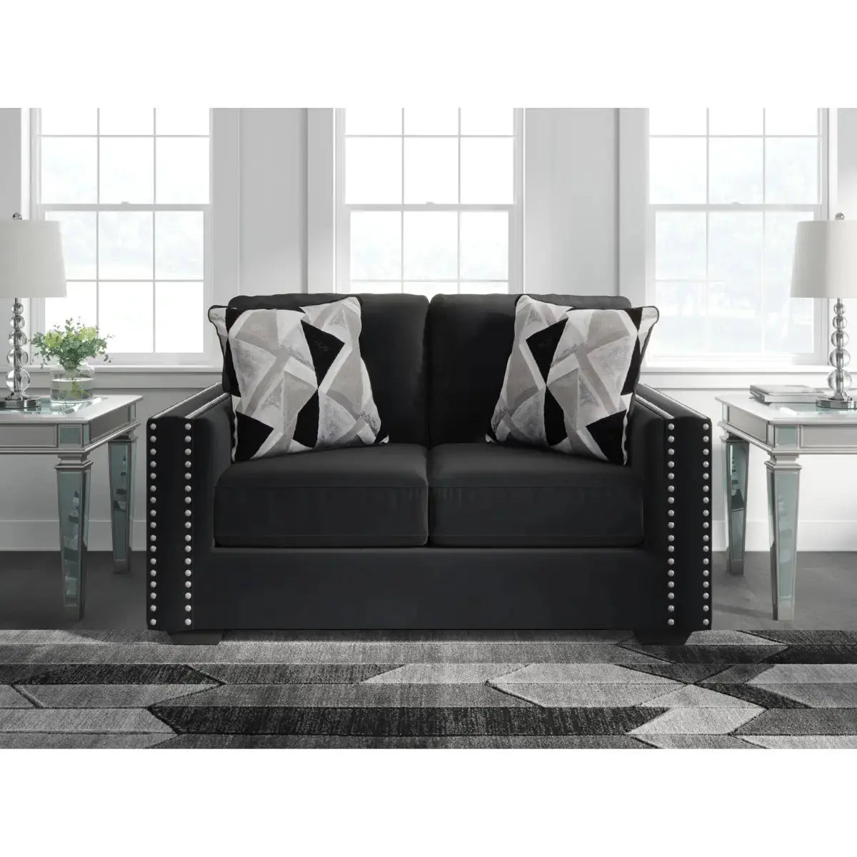 Ashley Gleston Sofa Set in Onyx | Amro Furniture