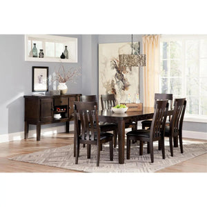 Ashley Haddigan 7Pc Dining Set in Brown D596