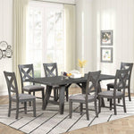 Jordan 7-Piece Dining Set in Grey | Amrofurniture.com