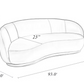 Moon 93" Modern Fabric Curved Sofa – Crafted in Canada - 2389 Amro Furniture