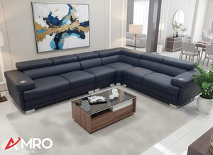 Monaco Black Sectional