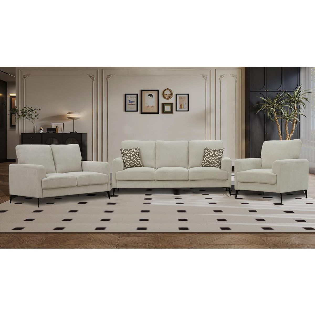 Rhea Sofa in Beige.