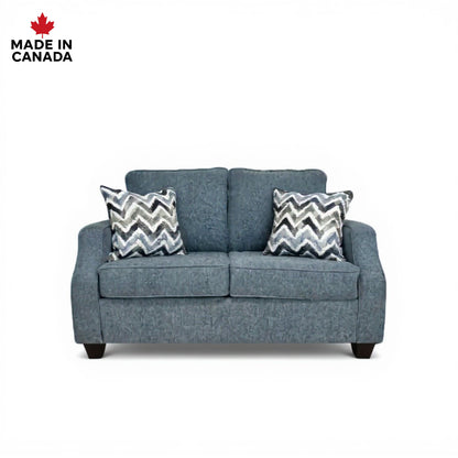 Canadian Made Rachel Loveseat in Blue