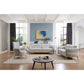 Zoe Upholstered Sofa Set In Grey/Beige